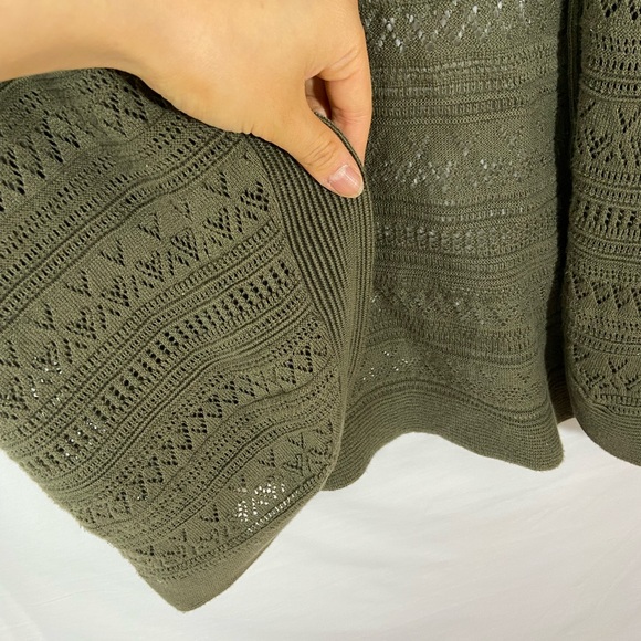 Y2K Catherines Green Crotched Cropped Short Sleeve Cardigan - Picture 7 of 7